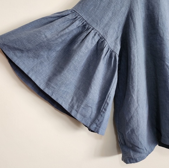 Bryn Walker Linen Button Up Top - Picture 3 of 7